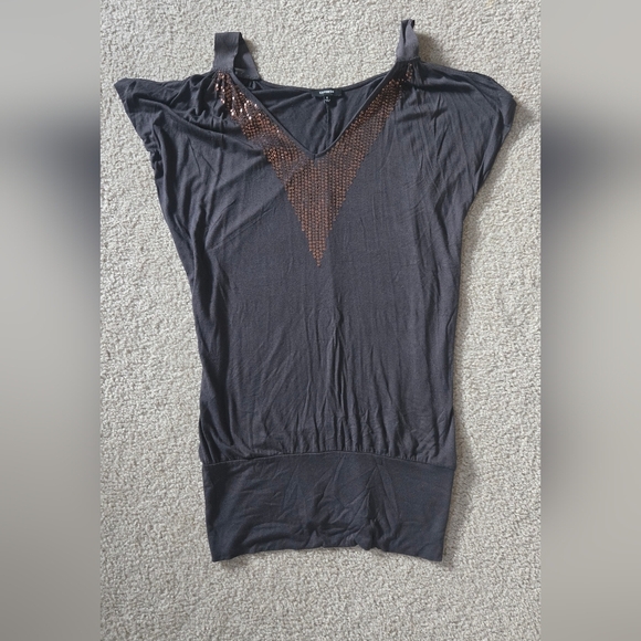 Express Banded Bubble Tunic - Picture 1 of 5